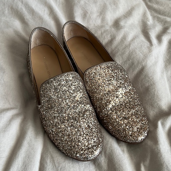 sparkly champagne pink loafers - Picture 1 of 5